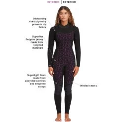 Billabong 2024 Femmes Synergy 3/2mm GBS Back Zip Combinaison Néoprène -Meilleur Surf Magasin 2024 femmes synergy 32mm gbs back zip combinaison neoprene 6