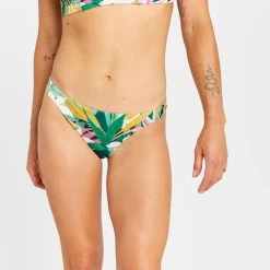 Bas De Maillot De Bain Culotte Femme - Aly Tropical Vert -Meilleur Surf Magasin bas de maillot de bain culotte femme aly tropical vert 2