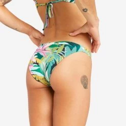 Bas De Maillot De Bain Culotte Femme - Aly Tropical Vert