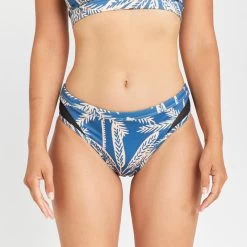 Bas De Maillot De Bain Culotte Femme - Savana Palmer Bleu -Meilleur Surf Magasin bas de maillot de bain culotte femme savana palmer bleu 2