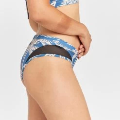 Bas De Maillot De Bain Culotte Femme - Savana Palmer Bleu -Meilleur Surf Magasin bas de maillot de bain culotte femme savana palmer bleu 3