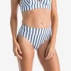 BAS DE MAILLOT DE BAIN DE SURF FEMME TAILLE HAUTE GAINANTE NORA MARIN BLANC GRIS -Meilleur Surf Magasin bas de maillot de bain de surf femme taille haute gainante nora marin blanc gris