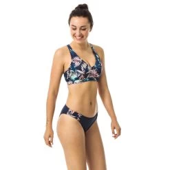 Bas De Maillot De Bain Femme Culotte Roxy Uni Avec Empiècement Floral -Meilleur Surf Magasin bas de maillot de bain femme culotte roxy uni avec empiecement floral 3