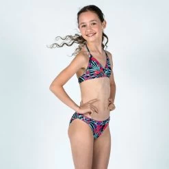 Bas De Maillot De Bain Fille - 100 Zeli Tropical Party Rose -Meilleur Surf Magasin bas de maillot de bain fille 100 zeli tropical party rose 1