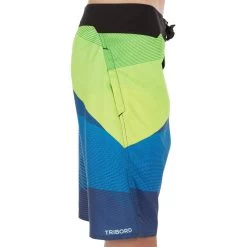 Tribord Boardshort Long Garçon Lafitenia Tension Vert -Meilleur Surf Magasin boardshort long garcon lafitenia tension vert 2