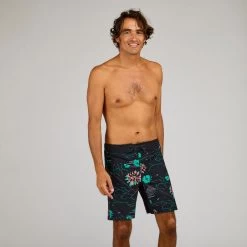 Boardshort Surf 500 19" PARADISE BLACK -Meilleur Surf Magasin boardshort surf 500 19 paradise black 2