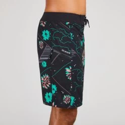 Boardshort Surf 500 19" PARADISE BLACK -Meilleur Surf Magasin boardshort surf 500 19 paradise black 3