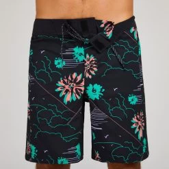 Boardshort Surf 500 19" PARADISE BLACK -Meilleur Surf Magasin boardshort surf 500 19 paradise black 5