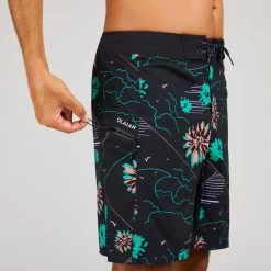 Boardshort Surf 500 19" PARADISE BLACK -Meilleur Surf Magasin boardshort surf 500 19 paradise black 6