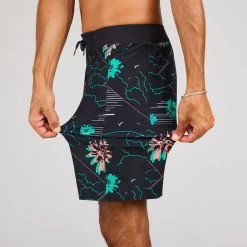 Boardshort Surf 500 19" PARADISE BLACK -Meilleur Surf Magasin boardshort surf 500 19 paradise black 7