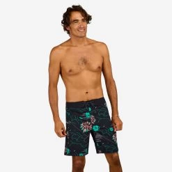 Boardshort Surf 500 19" PARADISE BLACK -Meilleur Surf Magasin boardshort surf 500 19 paradise black 8