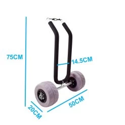 Chariot Alu 1 Paddle Roues Basse Pression Spécial Plage -Meilleur Surf Magasin chariot alu 1 paddle roues basse pression special plage 3