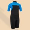 COMBINAISON SURF SHORTY 500 NEOPRENE 1.5MM GARCON BLEUE NOIRE -Meilleur Surf Magasin combinaison surf shorty 500 neoprene 15mm garcon bleue noire