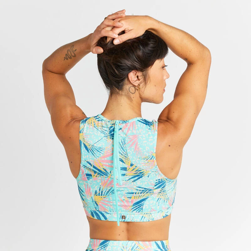 Haut De Maillot De Bain Brassière Femme - Carla Leoplant Turquoise 4 Haut De Maillot De Bain Brassière Femme - Carla Leoplant Turquoise – Image 2