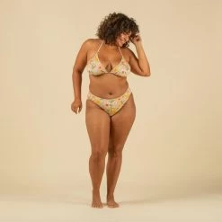 HAUT DE MAILLOT DE BAIN FEMME TRIANGLE COULISSANT AVEC COQUES VINTAGE -Meilleur Surf Magasin haut de maillot de bain femme triangle coulissant avec coques vintage 4