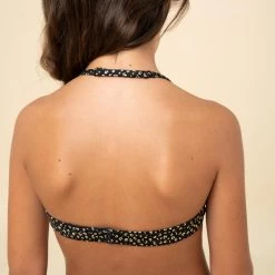 HAUT DE MAILLOT DE BAIN FOULARD FILLE 100 NOIR -Meilleur Surf Magasin haut de maillot de bain foulard fille 100 noir 4