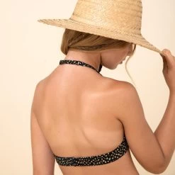 HAUT DE MAILLOT DE BAIN FOULARD FILLE 100 NOIR -Meilleur Surf Magasin haut de maillot de bain foulard fille 100 noir 6
