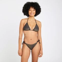 Haut De Maillot De Bain Triangle Femme - Mae Noir Pailleté -Meilleur Surf Magasin haut de maillot de bain triangle femme mae noir paillete 3