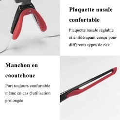 ROCKBROS Lunettes Photochromiques De Vélo 10125 Anti-uv400 - Noir Et Rouge -Meilleur Surf Magasin lunettes photochromiques de velo 10125 anti uv400 noir et rouge 3
