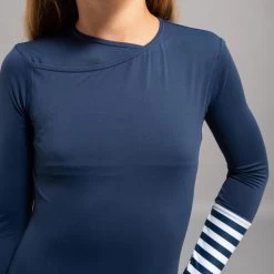 Maillot 1 Pièce Manches Longues Fille MAYA Bleu Marine -Meilleur Surf Magasin maillot 1 piece manches longues fille maya bleu marine 1