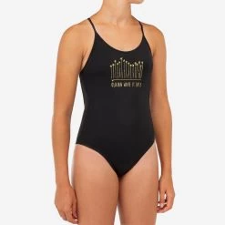 MAILLOT DE BAIN 1 PIECE FILLE 100 NOIR -Meilleur Surf Magasin maillot de bain 1 piece fille 100 noir 1