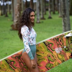 Maillot De Bain 1 Pièce Manches Longues Femme - Mary Belly Blanc -Meilleur Surf Magasin maillot de bain 1 piece manches longues femme mary belly blanc 4