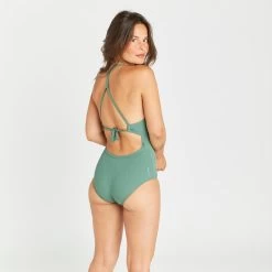 Maillot De Bain 1 Pièce Texturé Femme - Bea Kaki -Meilleur Surf Magasin maillot de bain 1 piece texture femme bea kaki 2