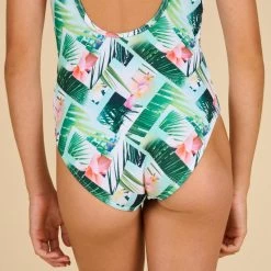 MAILLOT DE BAIN 1 PIECE TRIANGLE FILLE 500 VERT -Meilleur Surf Magasin maillot de bain 1 piece triangle fille 500 vert 3