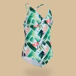 MAILLOT DE BAIN 1 PIECE TRIANGLE FILLE 500 VERT -Meilleur Surf Magasin maillot de bain 1 piece triangle fille 500 vert 6