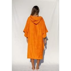 Pacifique Sud | Poncho Surf | Orange | Avec Manches -Meilleur Surf Magasin pacifique sud poncho surf orange avec manches 2