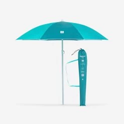 Decathlon PARASOL DE PLAGE PARUV 160 UPF 50+ 2 PLACES - Bleu Vert