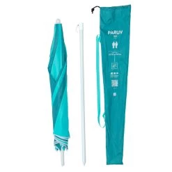 Decathlon PARASOL DE PLAGE PARUV 160 UPF 50+ 2 PLACES - Bleu Vert -Meilleur Surf Magasin parasol de plage paruv 160 upf 50 2 places bleu vert 5