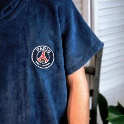 Poncho De Bain Adulte 100% Coton Football Paris - Logo -Meilleur Surf Magasin poncho de bain adulte 100 coton football paris logo 2