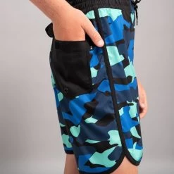 SHORT DE BAIN 500 BLEU CAMO -Meilleur Surf Magasin short de bain 500 bleu camo 7