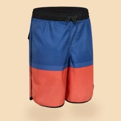 Meilleur Surf Magasin 36 SHORT DE BAIN 500 BLEU ROUGE