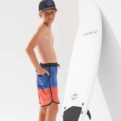 SHORT DE BAIN 500 BLEU ROUGE -Meilleur Surf Magasin short de bain 500 bleu rouge 3