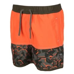 Regatta Short De Bain SERGIO Enfant (Orange Vif / Vert Kaki Sombre) -Meilleur Surf Magasin short de bain sergio enfant orange vif vert kaki sombre 3
