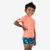 T-shirt Anti UV Bébé Manches Courtes Corail -Meilleur Surf Magasin t shirt anti uv bebe manches courtes corail