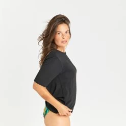 Tee Shirt Anti Uv Manches Courtes Femme - Emily Noir -Meilleur Surf Magasin tee shirt anti uv manches courtes femme emily noir 2