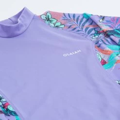 Tee Shirt Anti Uv Manches Longues Fille - 500 Orchid Violet -Meilleur Surf Magasin tee shirt anti uv manches longues fille 500 orchid violet 3