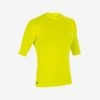 Tee Shirt Anti Uv Surf Top 100 Manches Courtes Homme Jaune Anis -Meilleur Surf Magasin tee shirt anti uv surf top 100 manches courtes homme jaune anis