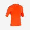 Tee Shirt Anti Uv Surf Top 100 Manches Courtes Homme Orange Fluo -Meilleur Surf Magasin tee shirt anti uv surf top 100 manches courtes homme orange fluo
