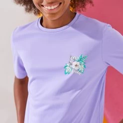Water Tee Shirt Junior Manche Courte Ibiscus Violet -Meilleur Surf Magasin water tee shirt junior manche courte ibiscus violet 3