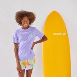 Water Tee Shirt Junior Manche Courte Ibiscus Violet -Meilleur Surf Magasin water tee shirt junior manche courte ibiscus violet 6